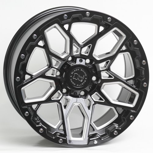 Комплект дисков Kipardo 3252 6х139.7 R18х9,0 СВ106,1 ЕТ12 black milled+rivets купить,NaN