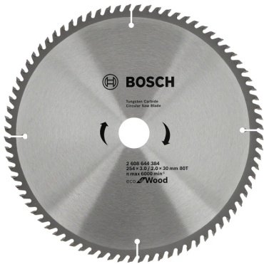 Пильный диск Bosch Eco Wood 2608644384 254x30 мм, 80Т