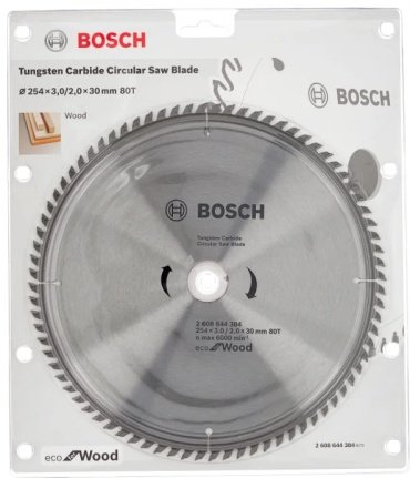 Пильный диск Bosch Eco Wood 2608644384 254x30 мм, 80Т
