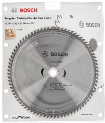 Пильный диск Bosch Eco Wood 2608644384 254x30 мм, 80Т купить,17845
