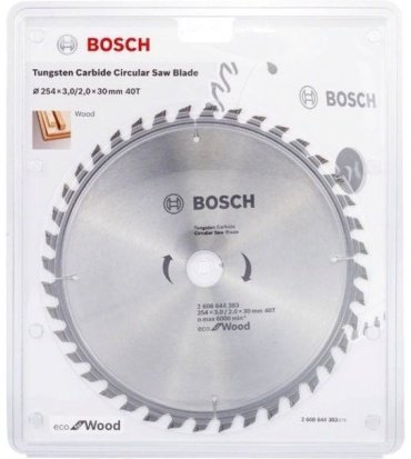 Пильный диск Bosch Eco for wood 2608644383 254х30