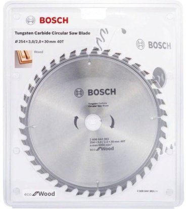 Пильный диск Bosch Eco for wood 2608644383 254х30