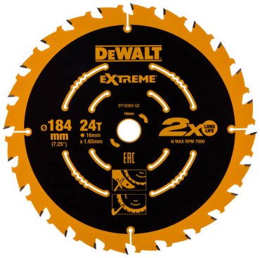 Пильный диск DeWALT DT10302-QZ 184x16 мм, 24Т купить,NaN