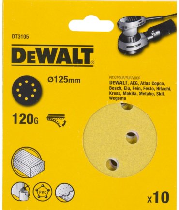 Круг Шлифовальный круг DeWALT DT3105-QZ 125 мм 10 шт купить,3480