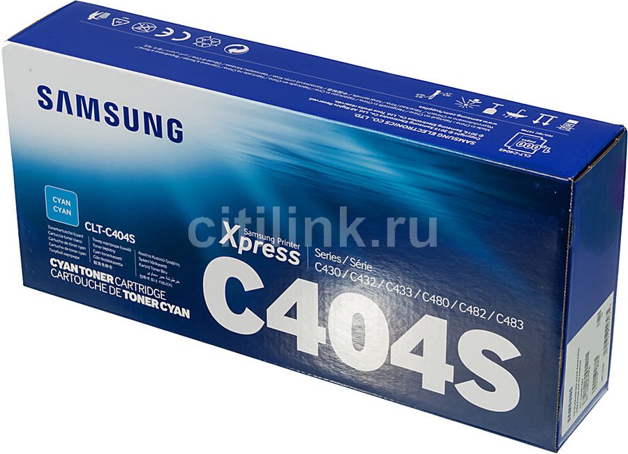 Картридж Samsung CLT-C404S голубой купить,NaN