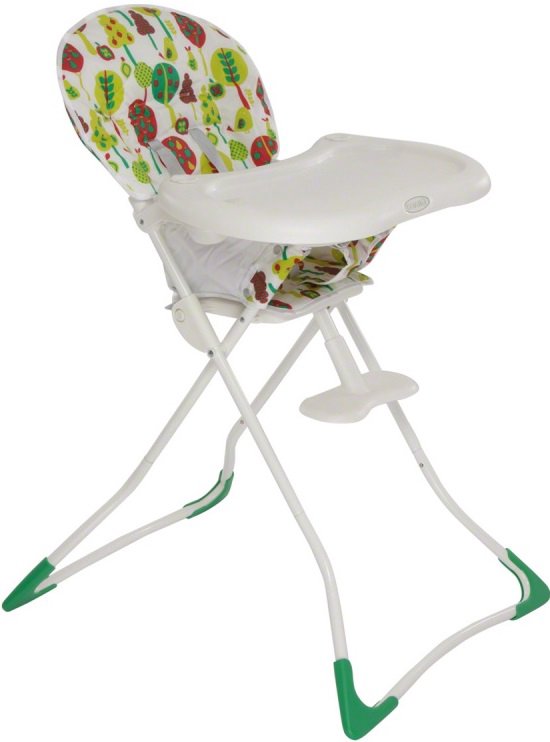 Стульчик для кормления Graco Tea Time Orchard white-green бело-зеленый купить,NaN