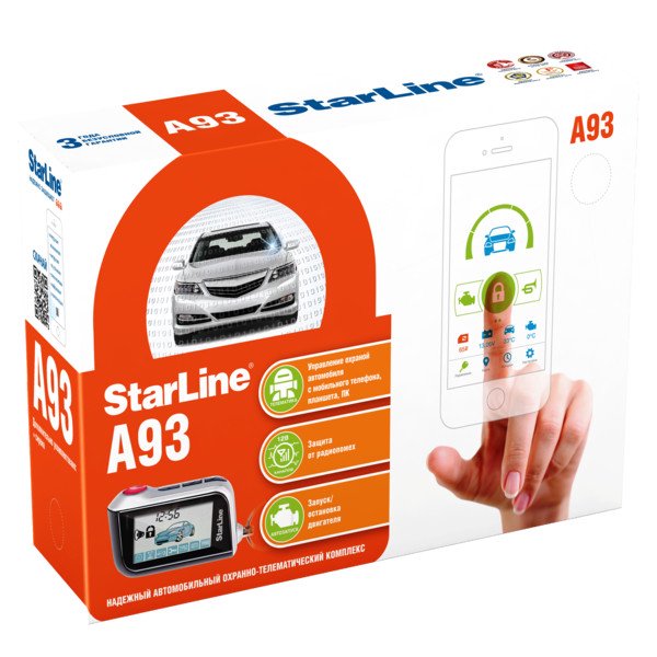  Автосигнализация StarLine A93 GSM черная купить,NaN