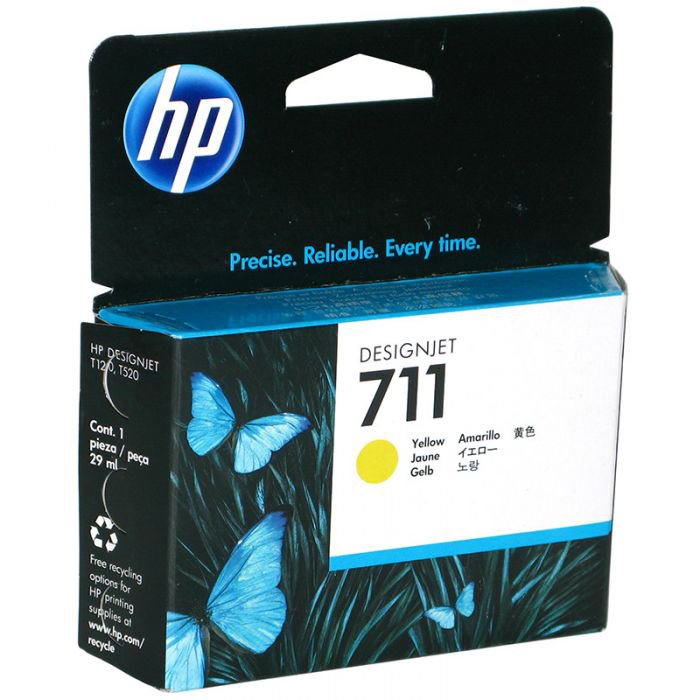 Картридж HP №711 CZ132A желтый