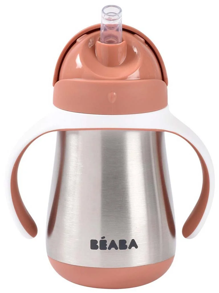 Поильник-термос Beaba Tasse paille inox терракотовый 250 мл