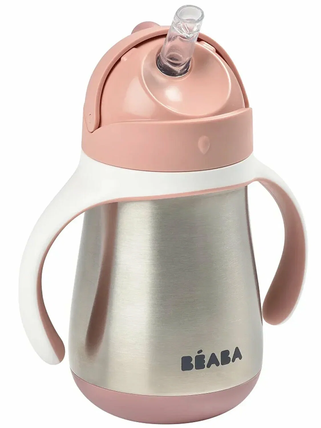 Поильник-термос Beaba Tasse paille inox розовый 250 мл купить,NaN