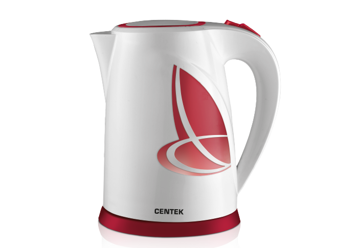 Чайник Centek CT-0045 1.8л бело-красный купить,NaN