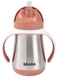 Поильник-термос Beaba Tasse paille inox терракотовый 250 мл