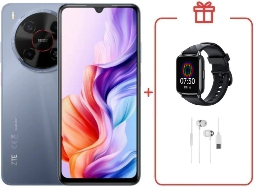 Смартфон ZTE Nubia V70 Max 6/128GB серый + подарок  купить,NaN