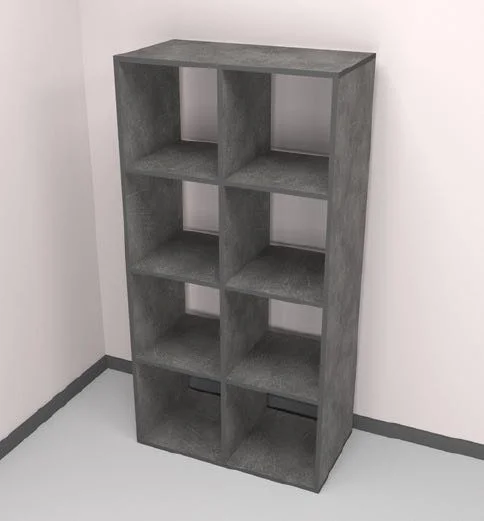 Стеллаж напольный 142.4x39x72см темно-серый купить,NaN