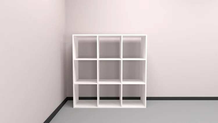 Стеллаж напольный 107.2x39x107.2см белый купить,NaN