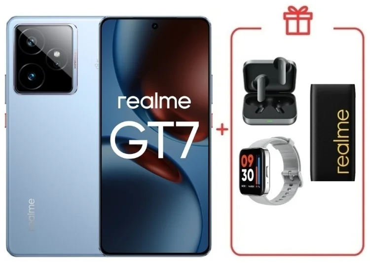 Смартфон Realme GT7 5G 12/256GB IceSense Blue + подарок купить,NaN