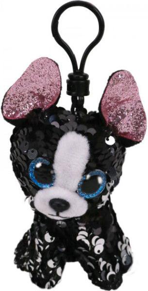 Мягкая игрушка-брелок TY Beanie Boo's Терьер Портия с пайетками 10см купить,NaN