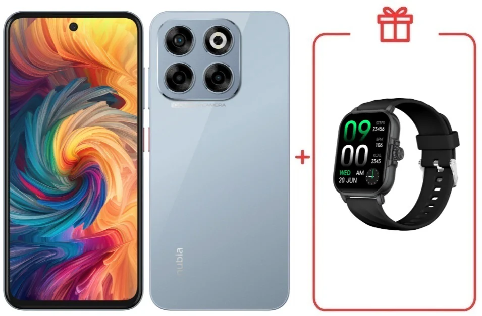 Смартфон ZTE Nubia V70 8/256GB серый + подарок купить,NaN