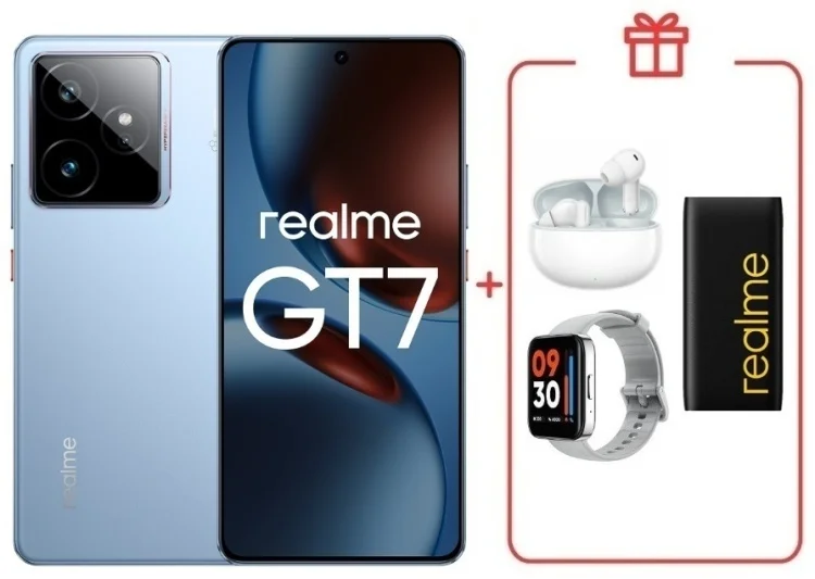 Смартфон Realme GT7 5G 12/256GB IceSense Blue + подарок купить,NaN