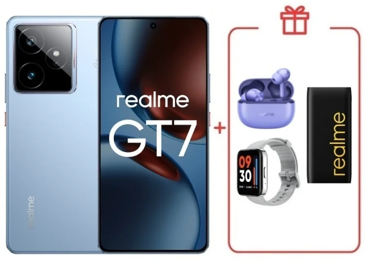 Смартфон Realme GT7 5G 12/256GB IceSense Blue + подарок купить,NaN