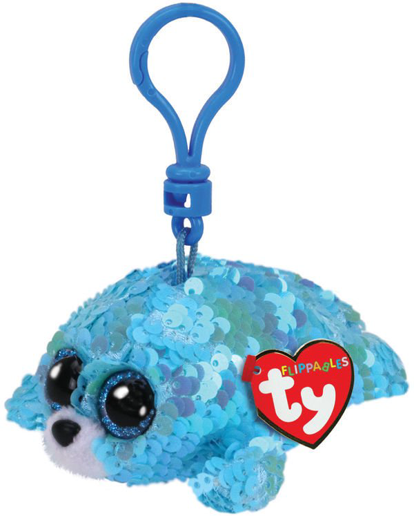 Мягкая игрушка-брелок TY Beanie Boo's Тюлень Вейв с пайетками 10см купить,NaN