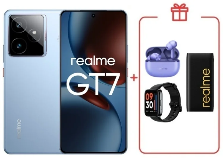 Смартфон Realme GT7 5G 12/256GB IceSense Blue + подарок купить,NaN