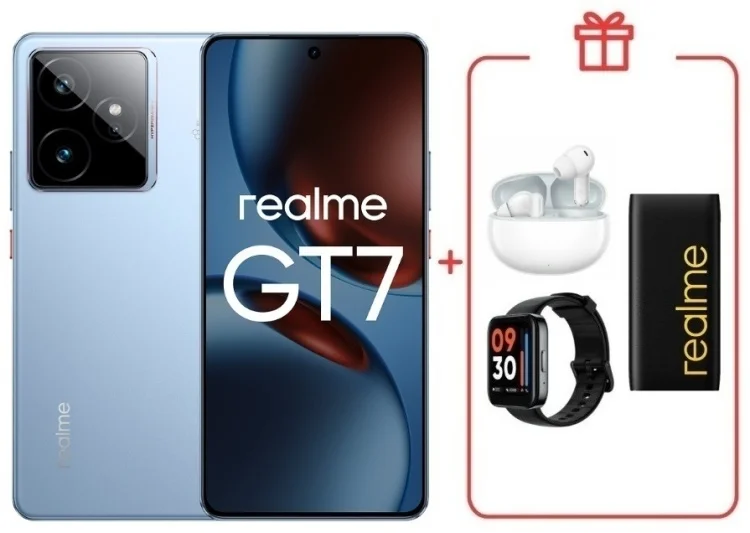 Смартфон Realme GT7 5G 12/256GB IceSense Blue + подарок купить,NaN