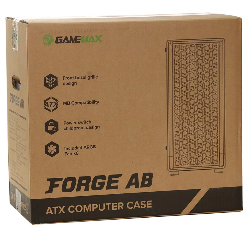 Корпус GameMax Forge AB чёрный купить,NaN