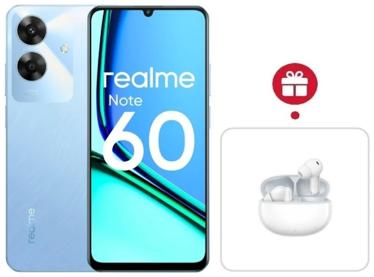 Смартфон Realme Note 60 4/128GB Voyage Blue + подарок купить,NaN