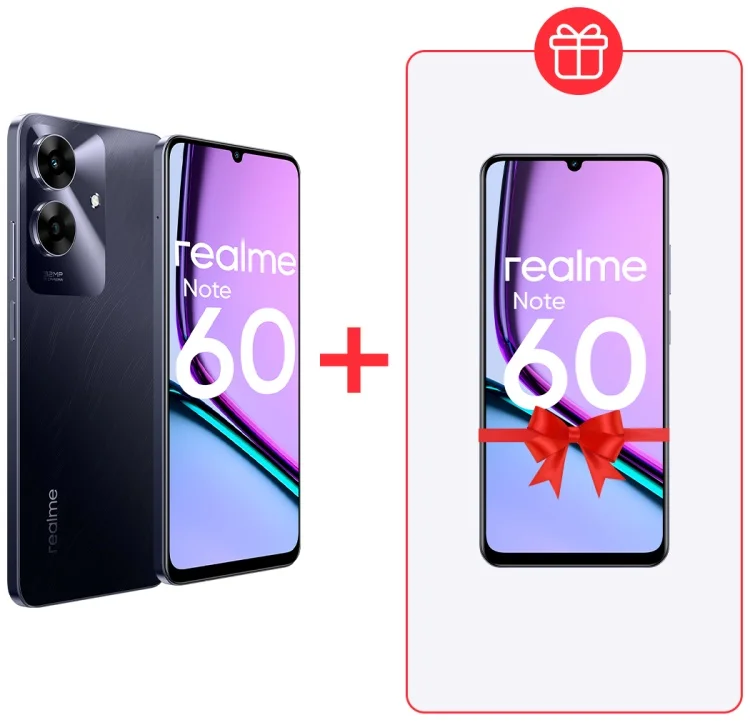 Смартфон Realme Note 60 4/128GB Marble Black + подарок купить,NaN