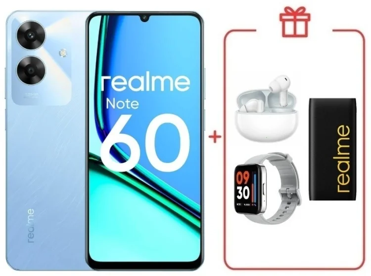 Смартфон Realme Note 60 4/128GB Voyage Blue + подарок купить,NaN