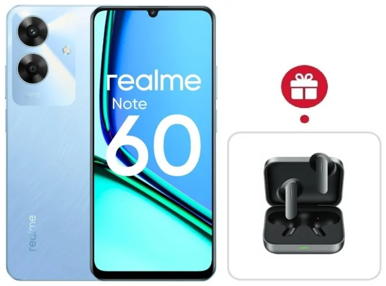 Смартфон Realme Note 60 4/128GB Voyage Blue + подарок купить,NaN