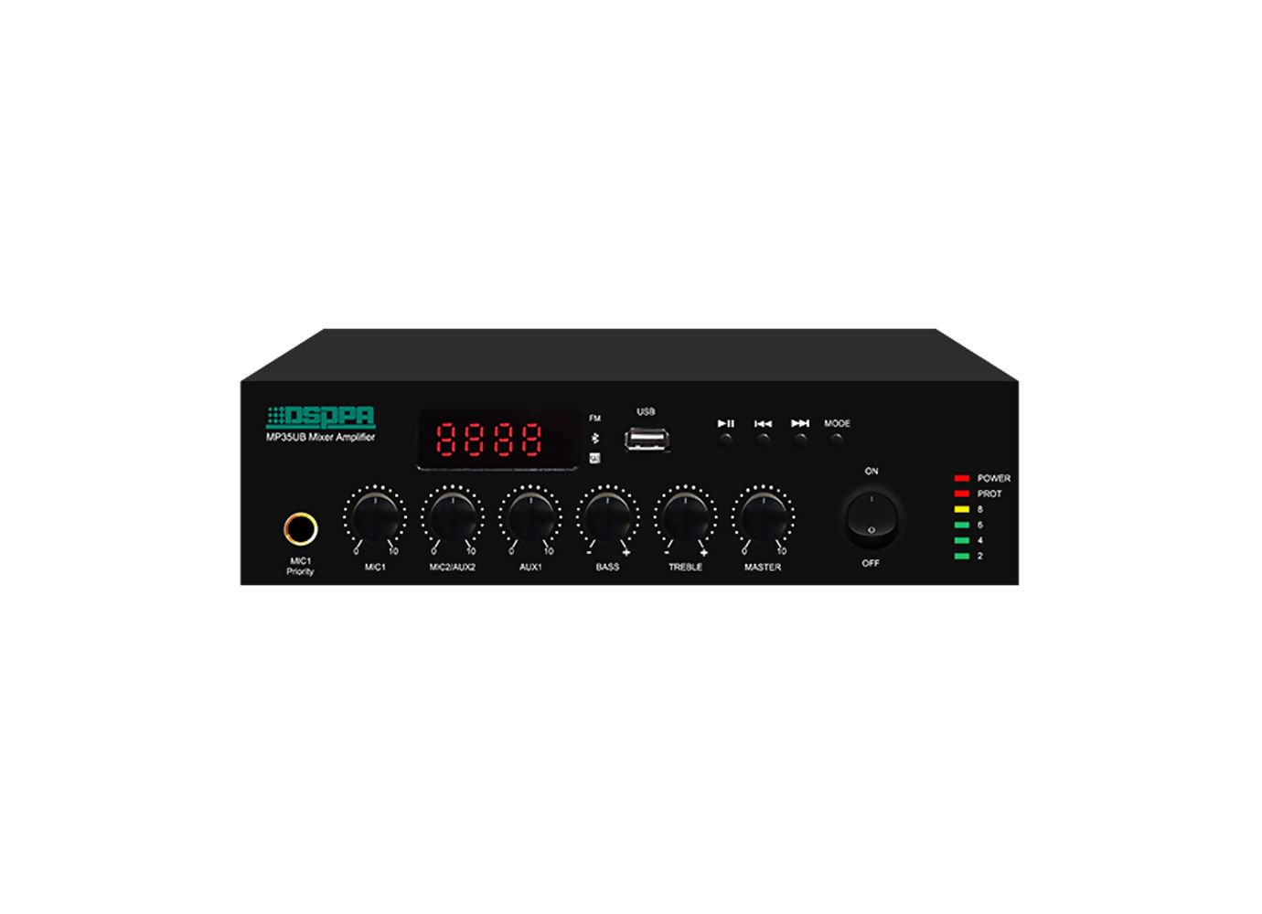Микшер-усилитель DSPPA MP60UB черный купить,NaN