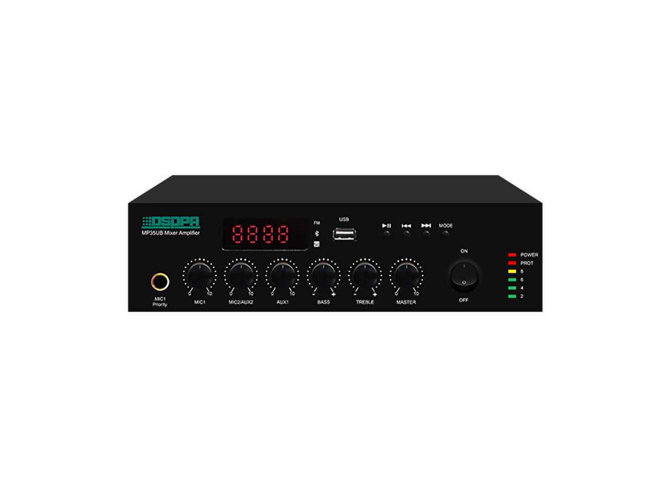 Микшер-усилитель DSPPA MP60UB черный купить,NaN