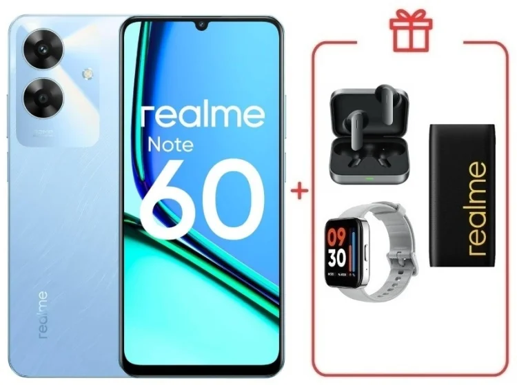 Смартфон Realme Note 60 6/128GB Voyage Blue + подарок купить,NaN