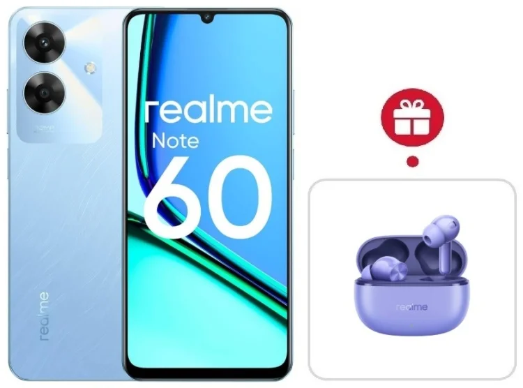 Смартфон Realme Note 60 6/128GB Voyage Blue + подарок купить,NaN