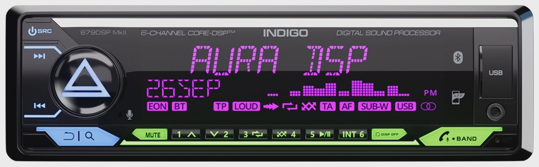 AurA USB-ресивер AurA INDIGO-679DSP MKII 1 DIN