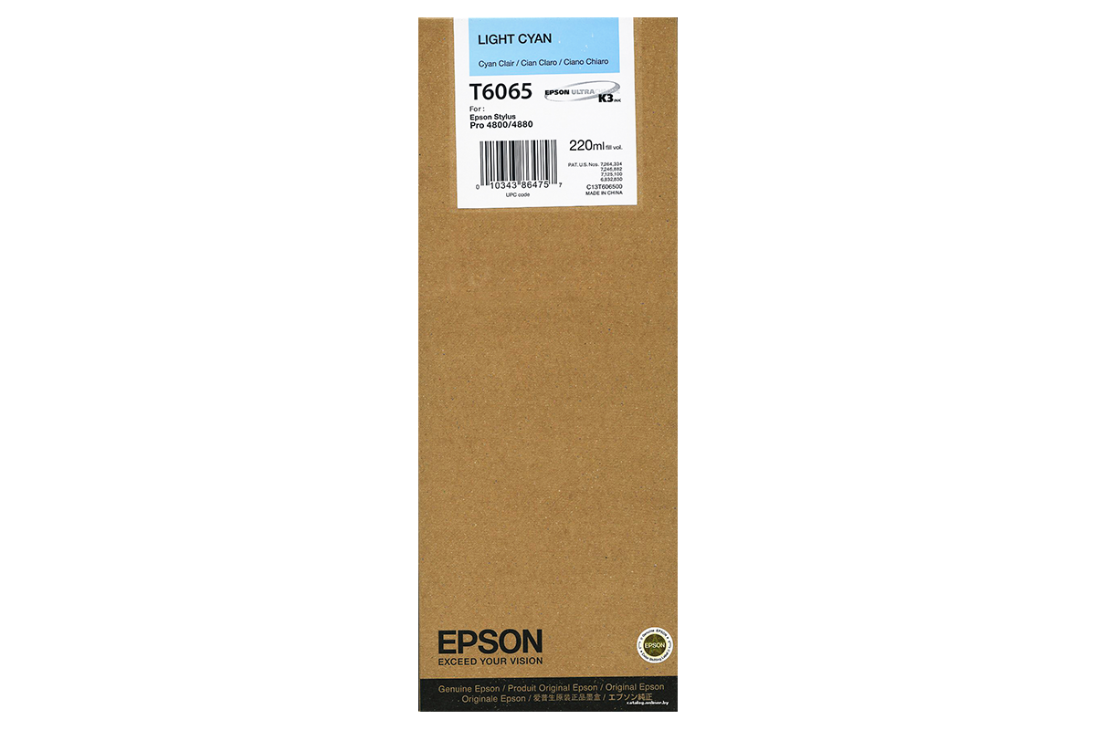 Картридж Epson C13T606500 светло-голубой купить,NaN