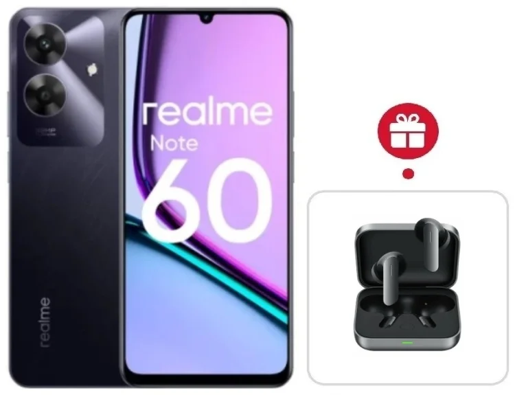 Смартфон Realme Note 60 4/128GB Marble Black + подарок купить,130000