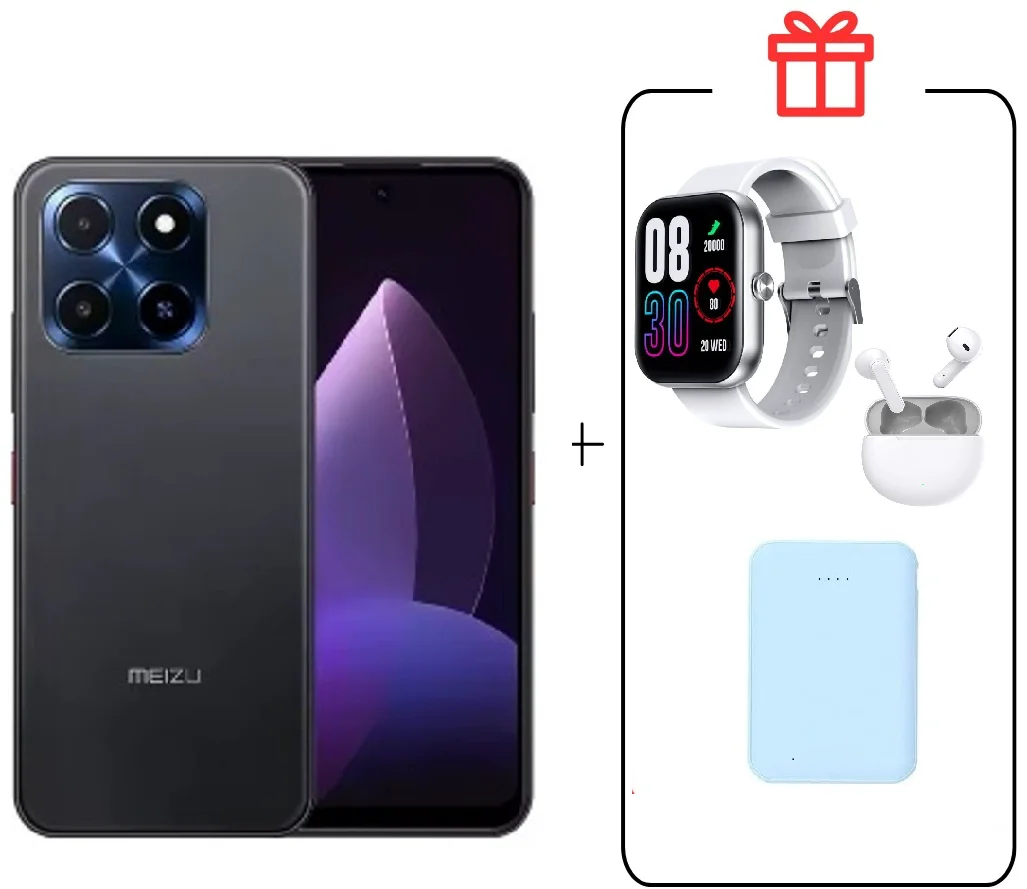 Смартфон Meizu MBLU 22 4/128GB черный + подарок купить,NaN