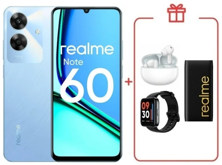 Смартфон Realme Note 60 6/128GB Voyage Blue + подарок купить,NaN