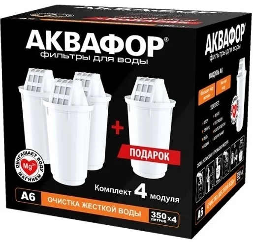 Фильтр для воды Аквафор А6 3+1 белый