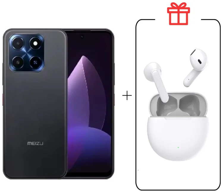 Смартфон Meizu MBLU 22 4/128GB черный + подарок купить,NaN