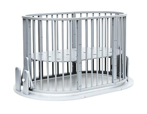 Кроватка детская Bambini овальная М 01.10.14 серая  купить,NaN