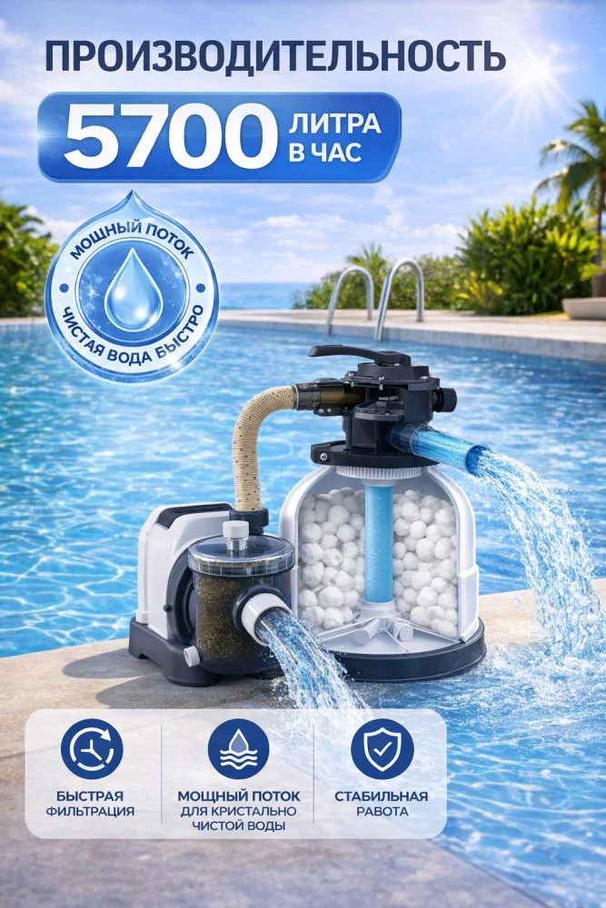 Фильтровальная установка Intex 26644CC 5700л/ч белая
