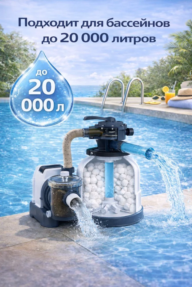 Фильтровальная установка Intex 26644CC 5700л/ч белая