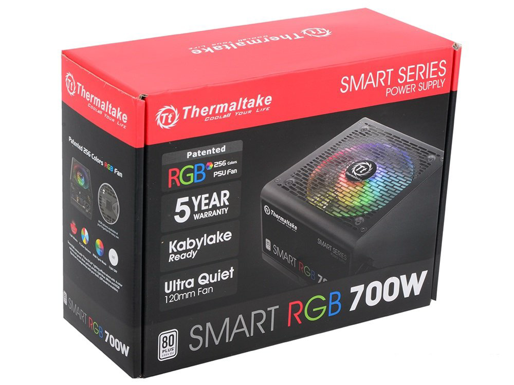 Блок питания Thermaltake Smart RGB 700W черный купить,NaN