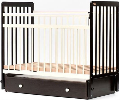 Кровать детская Bambini Евро стиль M 01.10.04 25525 темный орех+слоновая кость купить,NaN