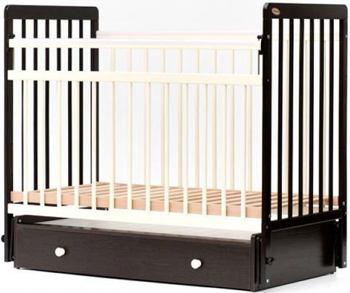 Кровать детская Bambini Евро стиль M 01.10.04 25525 темный орех+слоновая кость купить,NaN
