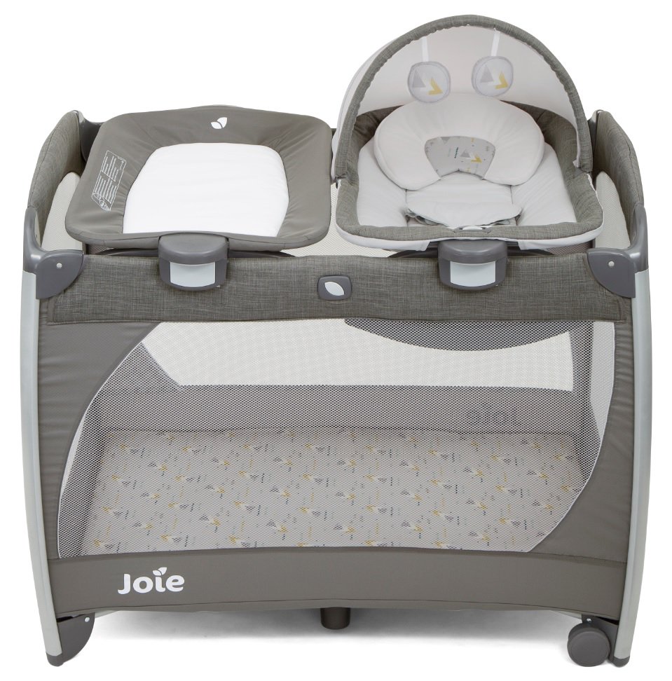 Манеж Joie Playard Excursion change and rock Geometric Mountins  серый купить,NaN